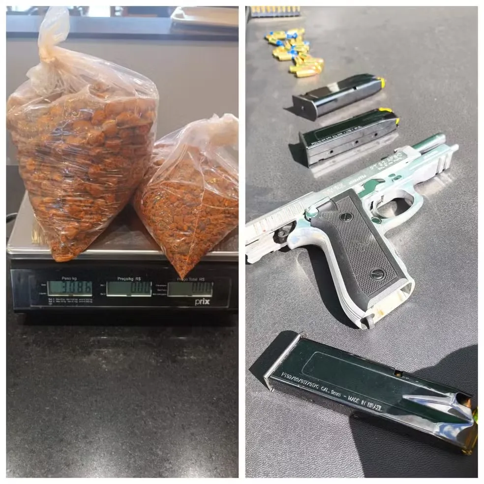 Polícia apreende arma, munições e mais de R$ 900 mil em pedras de fel em Governador Valadares