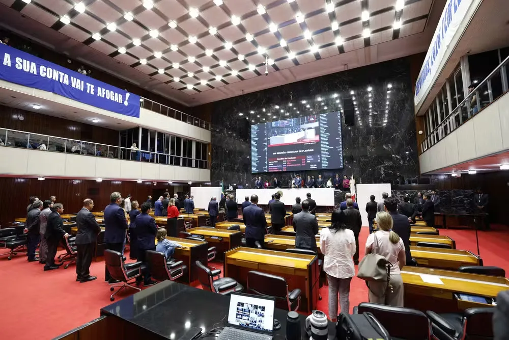 Plenário da ALMG no dia 16 de dezembro — Foto: Alexandre Netto